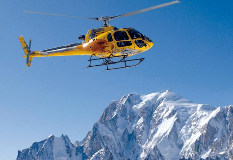 Chamonix Mont Blanc Heli pano