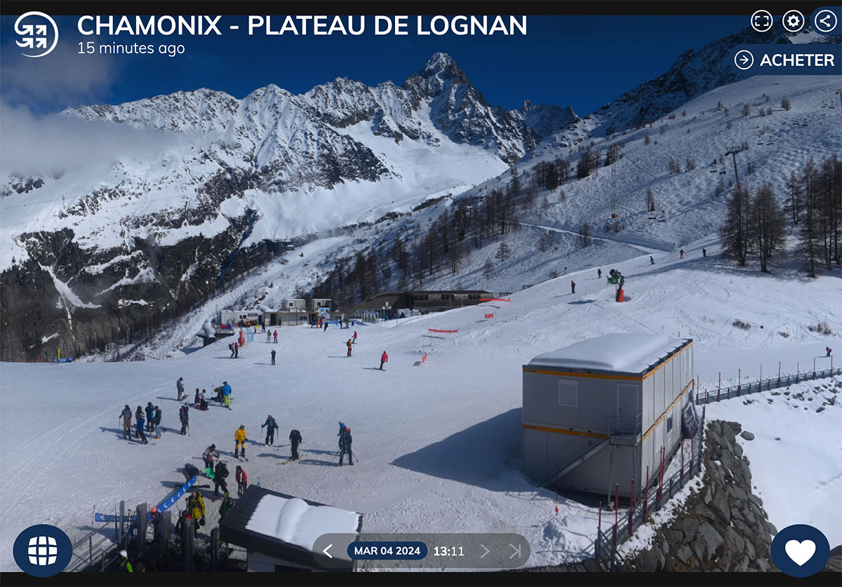 Webcam Panoramique de la Station de Ski des Grands Montets