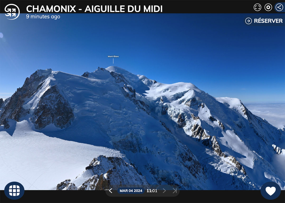 Aiguille du Midi panoramic webcam