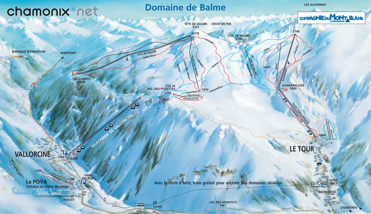 domaine skiable chamonix