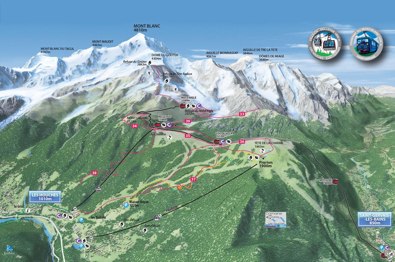 Chamonix Hiking Trail Map Pdf Chamonix Valley Ski Resorts Maps And Summer Maps | Chamonix.net