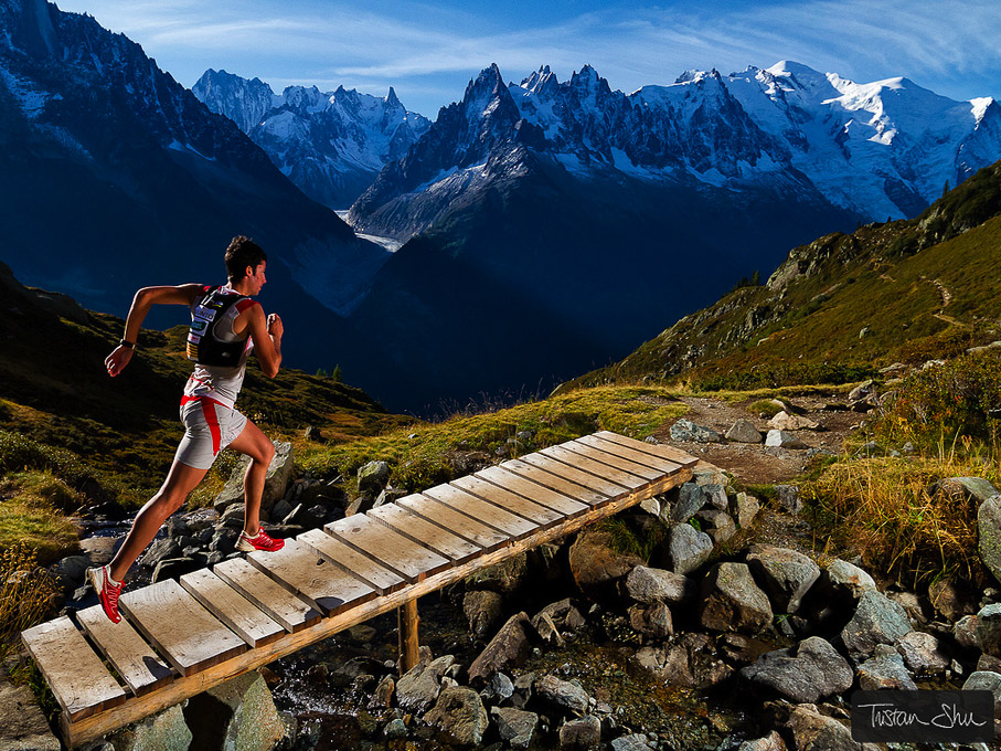 trail running course en sentier