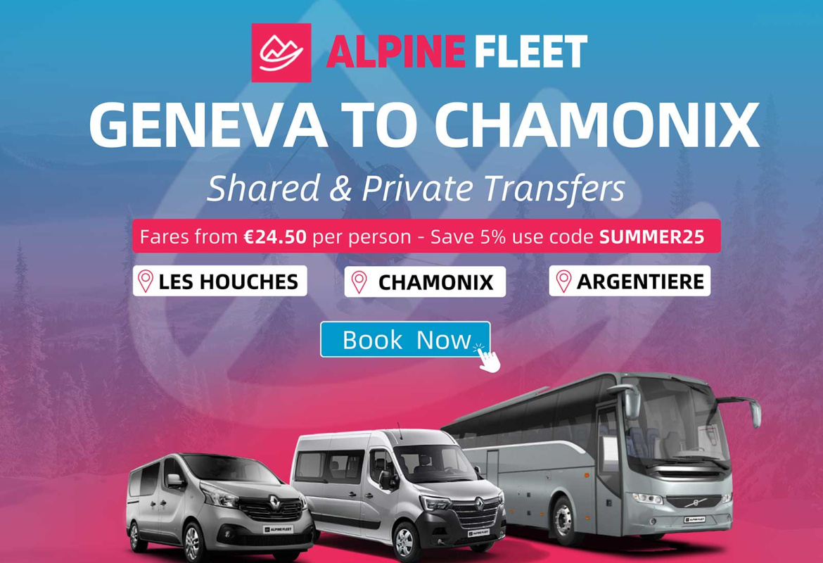 Alpine Fleet Airport Transfers to the ALL Chamonix Valley