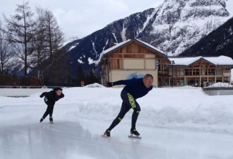 Ice Skating in Chamonix exterior ice rink