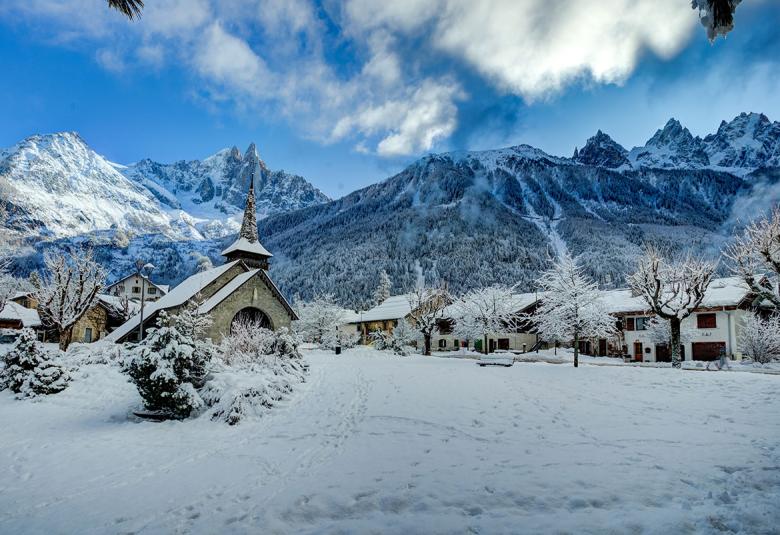 L'eglise des Praz de Chamonix Mont Blanc