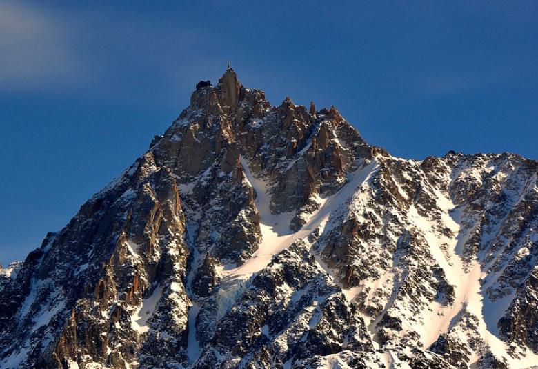 The Aiguille du Midi cable car in Chamonix