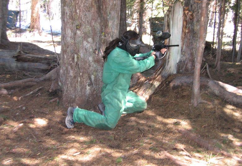 Paintball playing in Chamonix