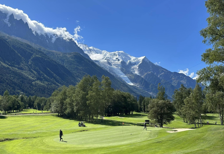 Golf in Chamonix. The Alpine golf course of Chamonix, France Golf in Chamonix. The Alpine golf course of Chamonix, France