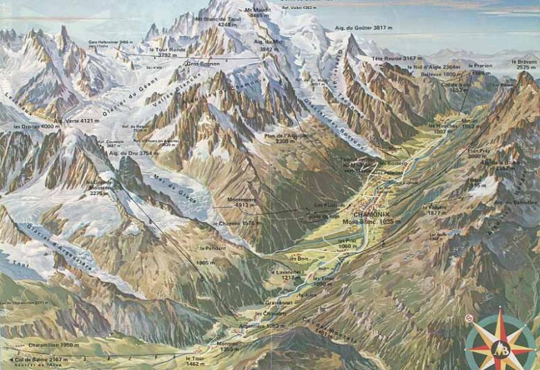 Cartes & Plans de la Vallée de Chamonnix