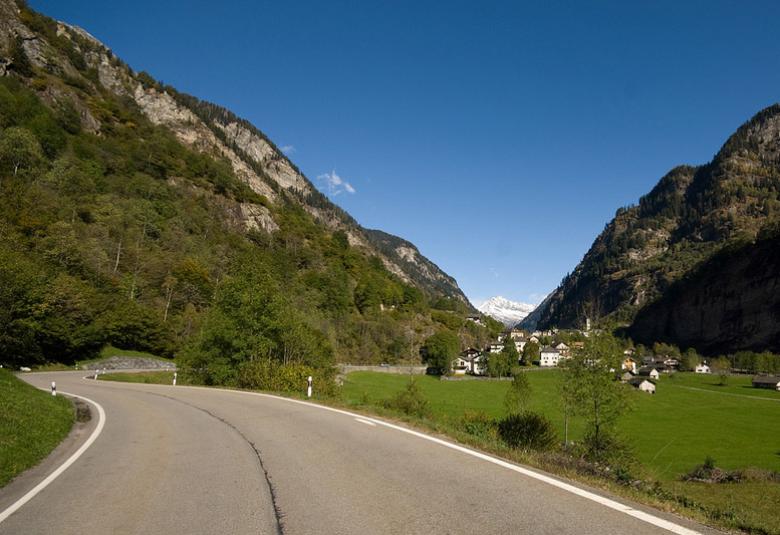 Drive to Chamonix using the alpine roads and highways