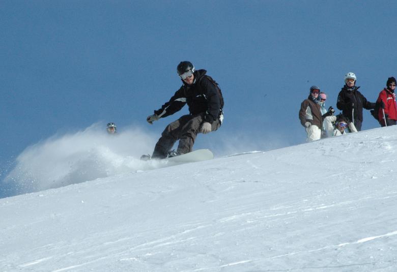 Snowboard at the Grands Montets in Chamonix