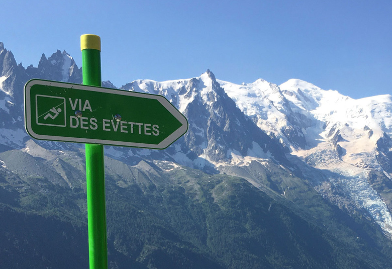 Sign Via Ferrata : La Via des Evettes à La Flégère (Chamonix)