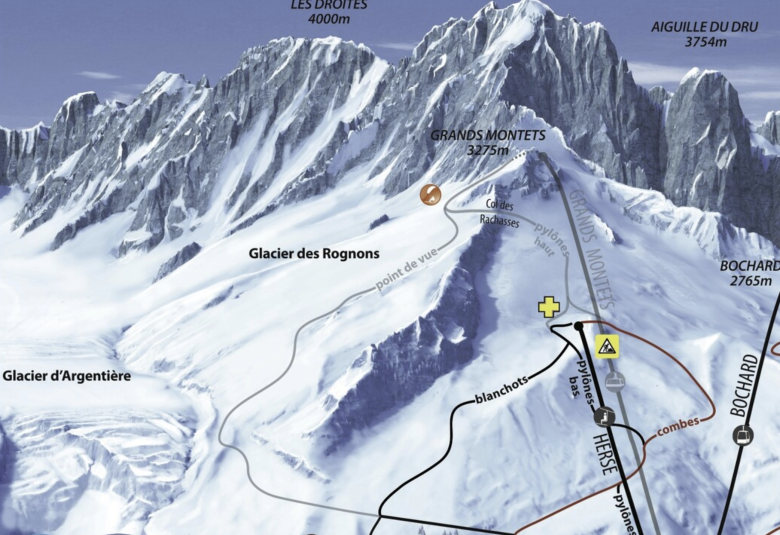 Grands Montets, un skieur retrouvé mort après une chute d’une barre rocheuse