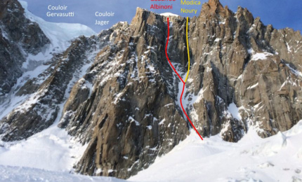 Two alpinists suffer multiple trauma after fall in Gabarrou-Albinoni couloir on the east face of Mont-Blanc du Tacul