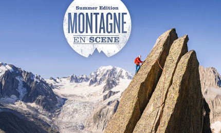 Promo poster for the 'Montagne en Scène' Festival in Chamonix