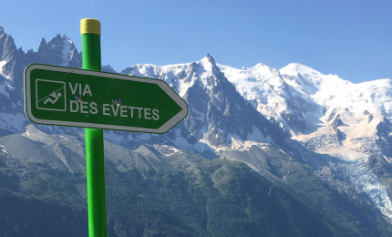 Sign Via Ferrata : La Via des Evettes à La Flégère (Chamonix)