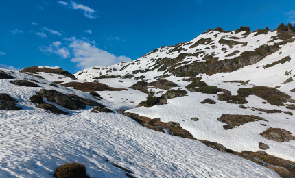 Snow in the Chamonix Mountains on the May 7th 2024. Photo @ Romain Trollet