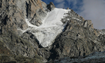 Glacier Rond in above Chamonix.  Summer photo 