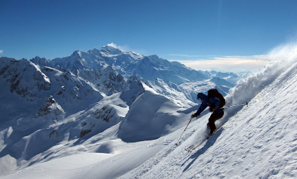 Descente à ski du Mont Buet en Vallée de Chamonix