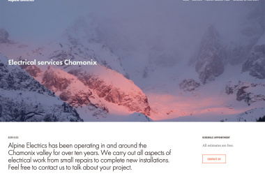 Alpine Electrics Chamonix Electrician Website and Logo