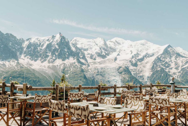 La terrasse de La Bergerie de Plan Praz - Station Ski Brevent