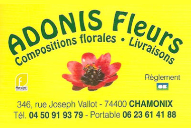 adonis fleuriste fleurs chamonix
