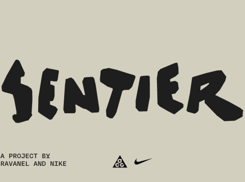 "Sentier" by Nike & Ravanel Chamonix logo