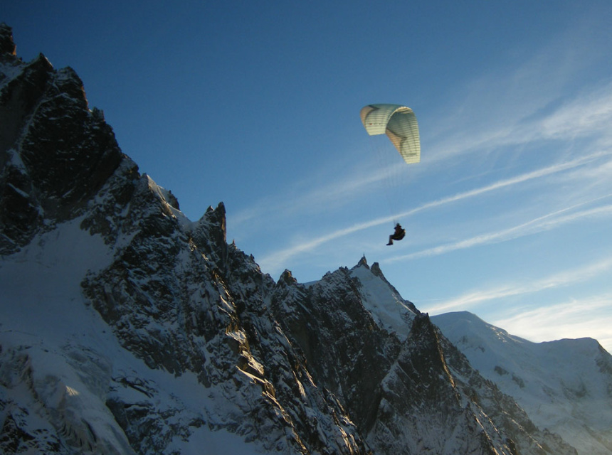 Paragliding Flégère take off