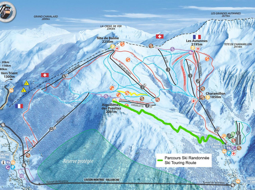 Aiguillete des Posettes, Ski touring trainning route in Le Tour