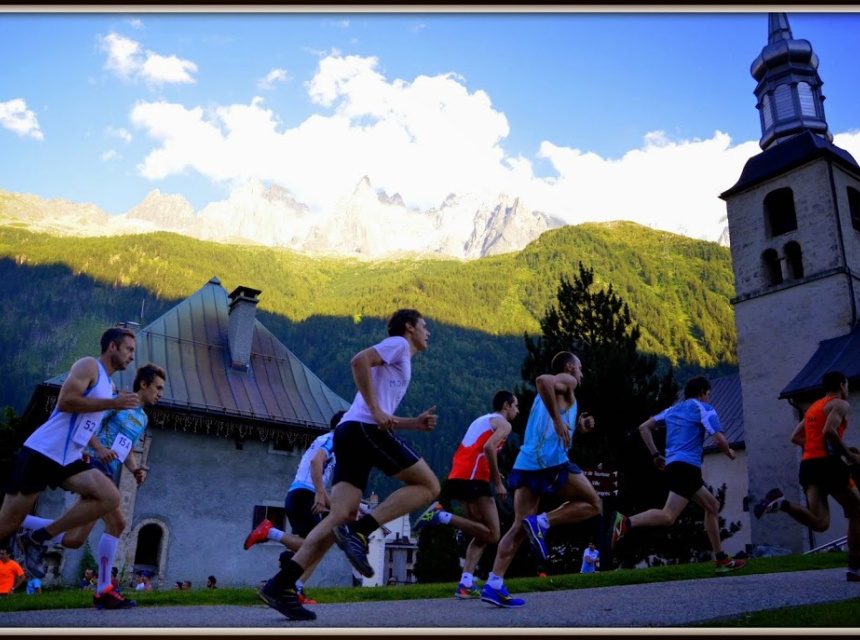 Relay Running Race - Sports competition in Chamonix, Mont-Blanc