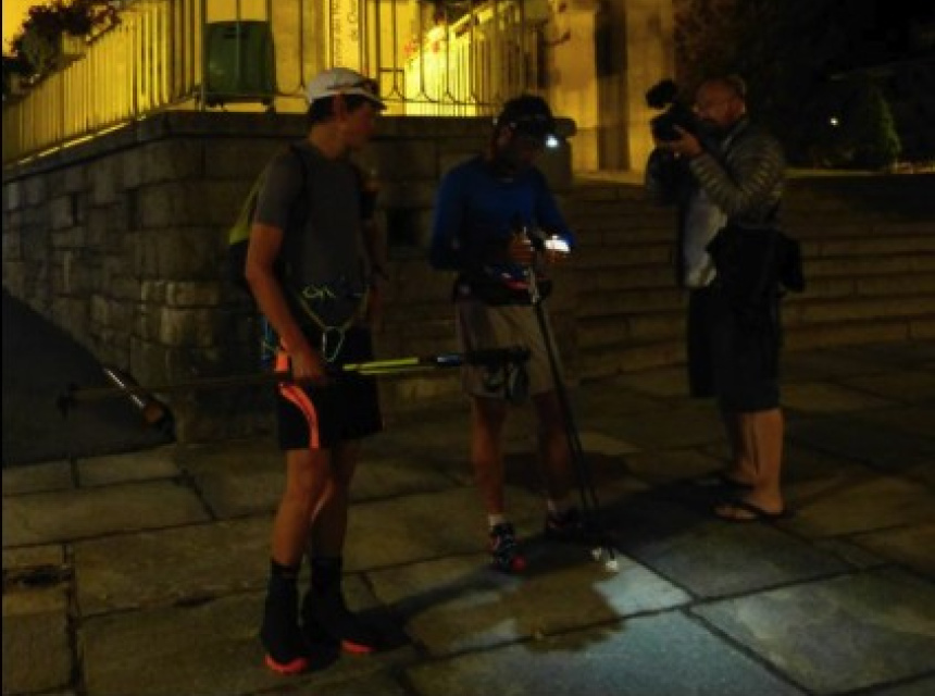 Start of the Ascent and Descent on foot from Chamonix