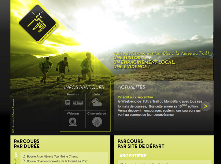 The Trail Running tracks and paths Chamonix website