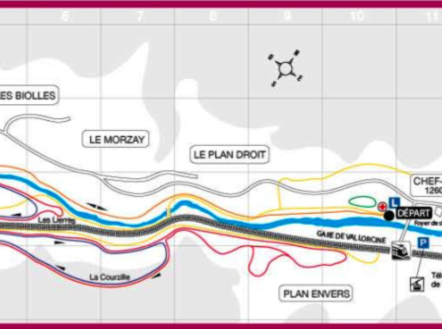 Cross Country Skiing & Biathlon Vallorcine map