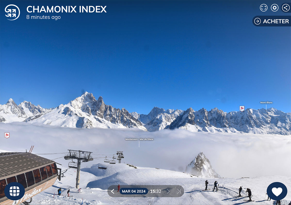 Webcam du Sommet de l'Index La Flegere Chamonix